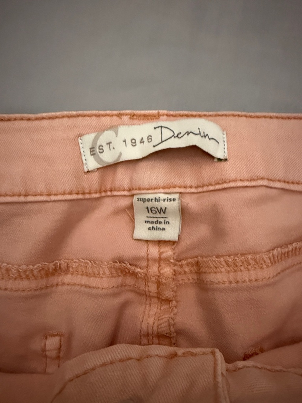 Women’s Pink Flare Jeans - Wide Leg - Picture 3 of 7